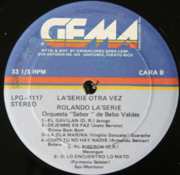 Rolando La'Serie* - Otra Vez - LP