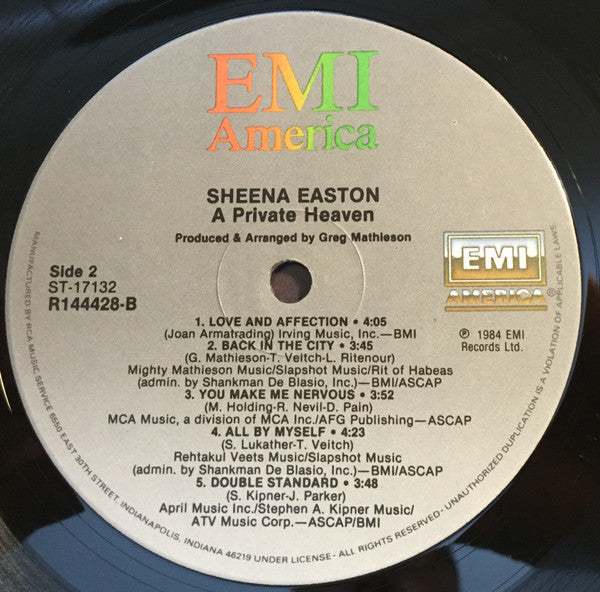Sheena Easton - A Private Heaven - LP