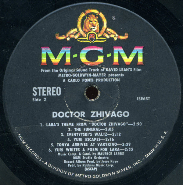 Maurice Jarre - Doctor Zhivago Original Soundtrack Album - LP