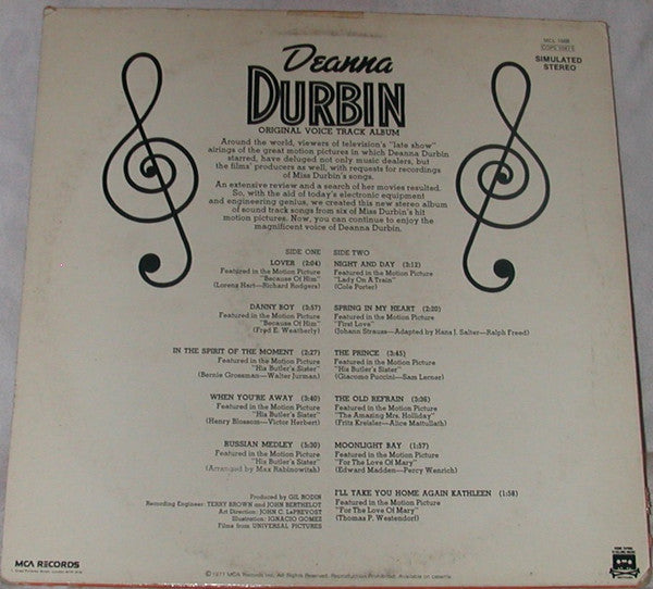 Deanna Durbin - Movie Songs - LP