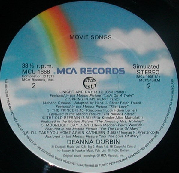 Deanna Durbin - Movie Songs - LP