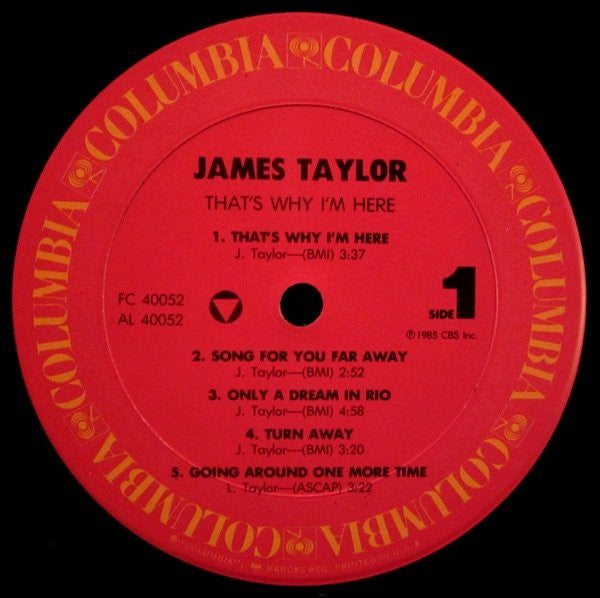 James Taylor (2) - That's Why I'm Here - LP
