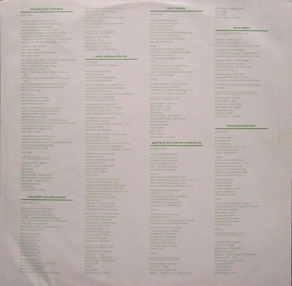 James Taylor (2) - That's Why I'm Here - LP