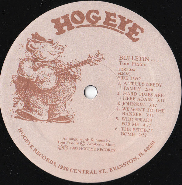Tom Paxton - Bulletin... We Interrupt This Record - LP