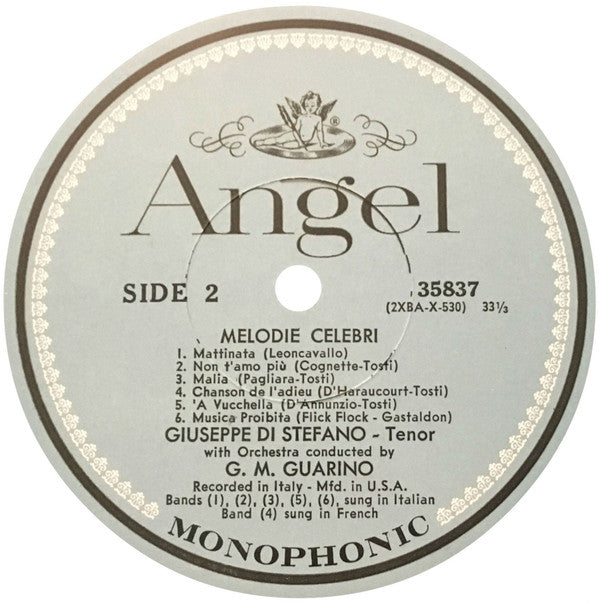 Giuseppe di Stefano - Melodie Celebri (A New Collection Of Neapolitan Songs) - LP