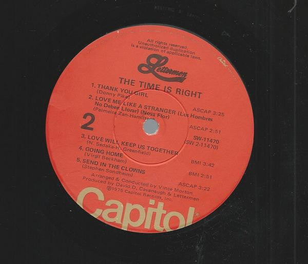 Lettermen* - The Time Is Right - LP