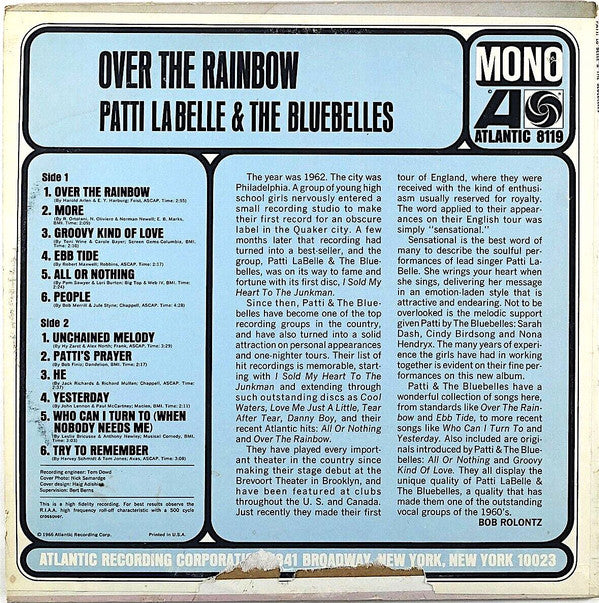 Patti Labelle & The Bluebelles* - Over The Rainbow - LP