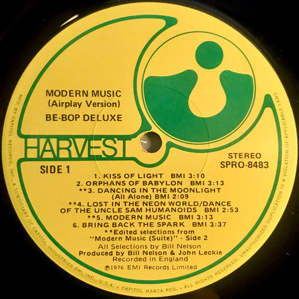 Be Bop Deluxe - Modern Music (Airplay Version) - LP