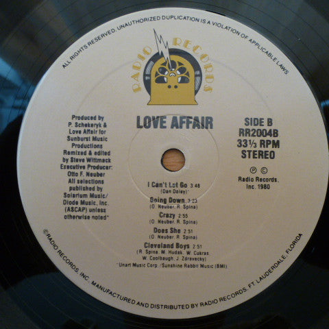 Love Affair  - Love Affair - LP
