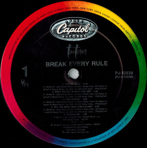 Tina Turner - Break Every Rule - LP
