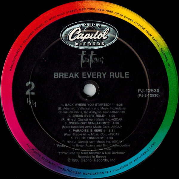 Tina Turner - Break Every Rule - LP