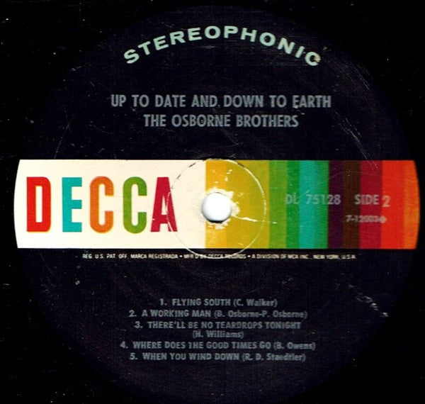 The Osborne Brothers - Up To Date And Down To Earth - LP