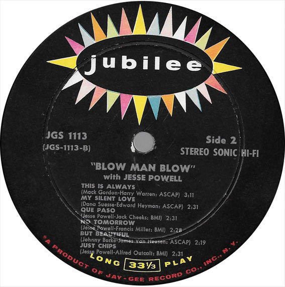 Jesse Powell  - Blow Man Blow - LP