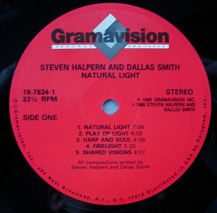 Steven Halpern • Dallas Smith  - Natural Light - LP