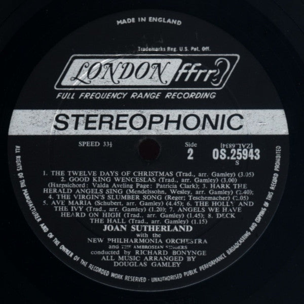 Joan Sutherland, New Philharmonia Orchestra Conducted By Richard Bonynge - Joy Of Christmas - LP