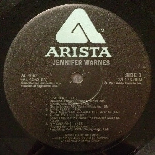 Jennifer Warnes - Jennifer Warnes - LP
