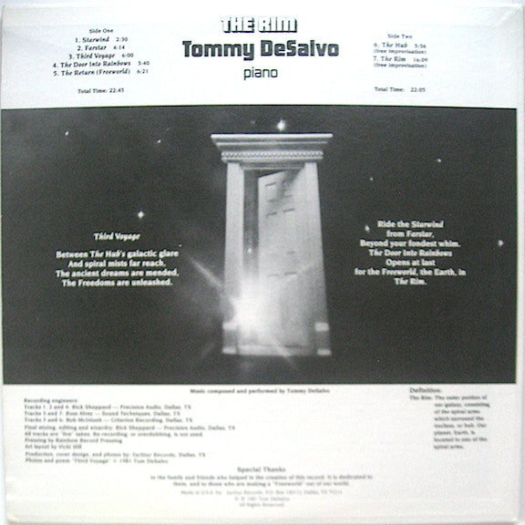 Tommy DeSalvo - Plays From The Rim - LP