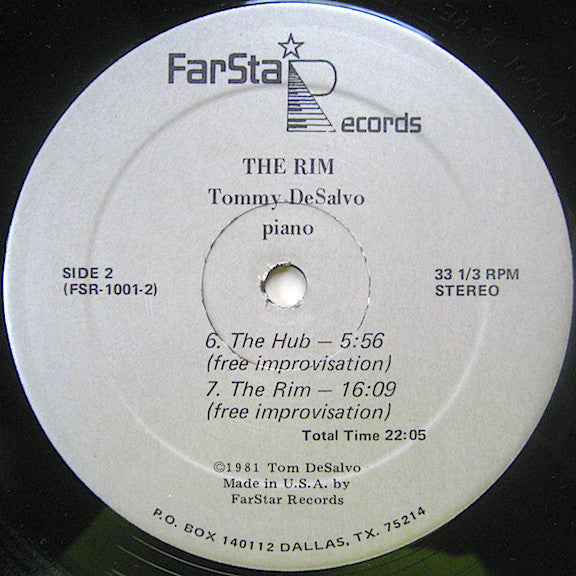 Tommy DeSalvo - Plays From The Rim - LP