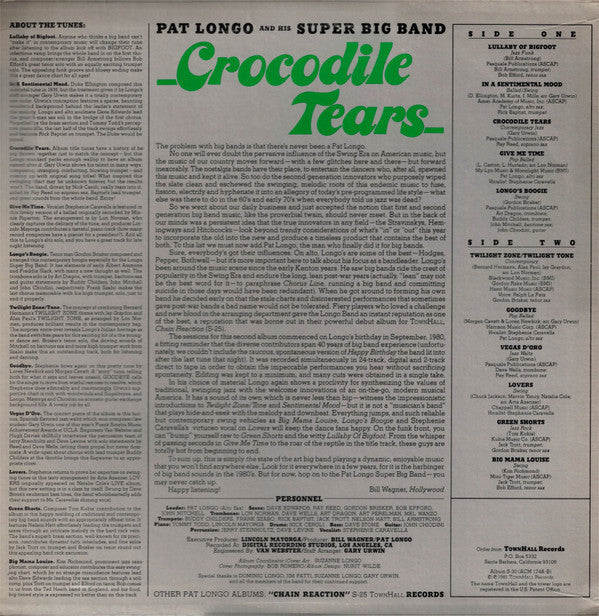 Pat Longo And His Super Big Band - Crocodile Tears - LP