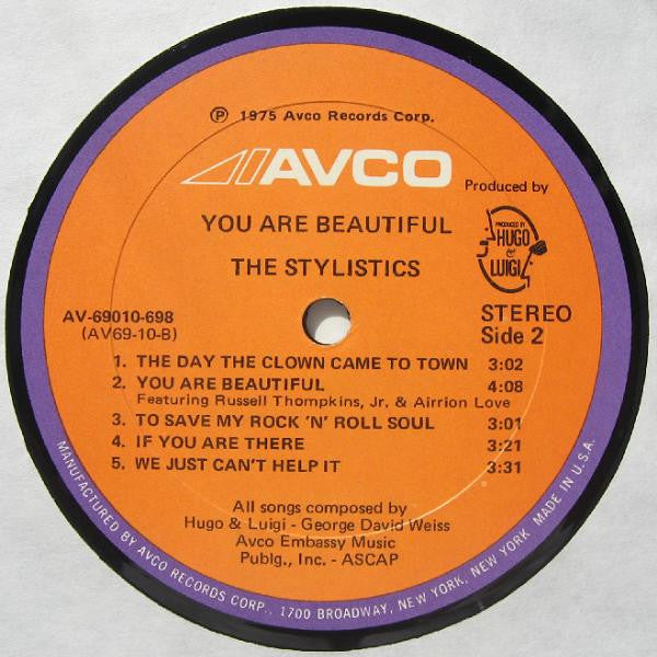 The Stylistics - You Are Beautiful - LP