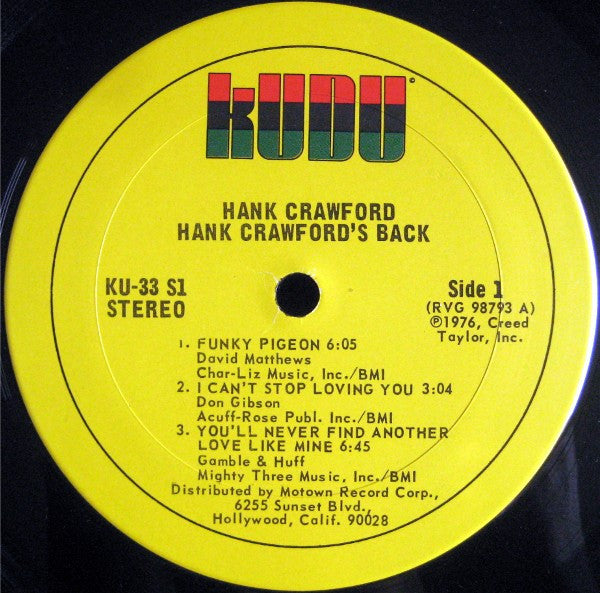 Hank Crawford - Hank Crawford's Back - LP
