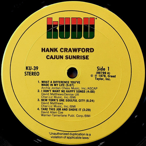 Hank Crawford - Cajun Sunrise - LP