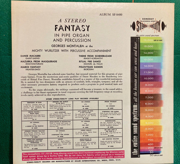 Georges Montalba - Fantasy In Pipe Organ And Percussion - LP