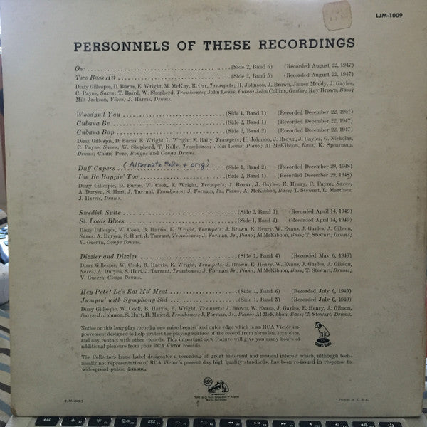 Dizzy Gillespie And His Orchestra - Dizzier And Dizzier - LP