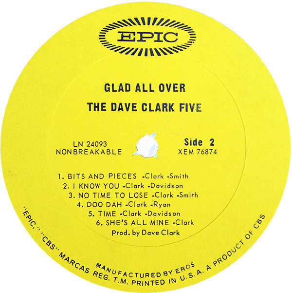 The Dave Clark Five - Glad All Over - LP