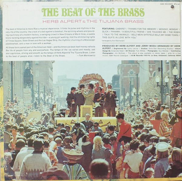 Herb Alpert & The Tijuana Brass - The Beat Of The Brass - LP