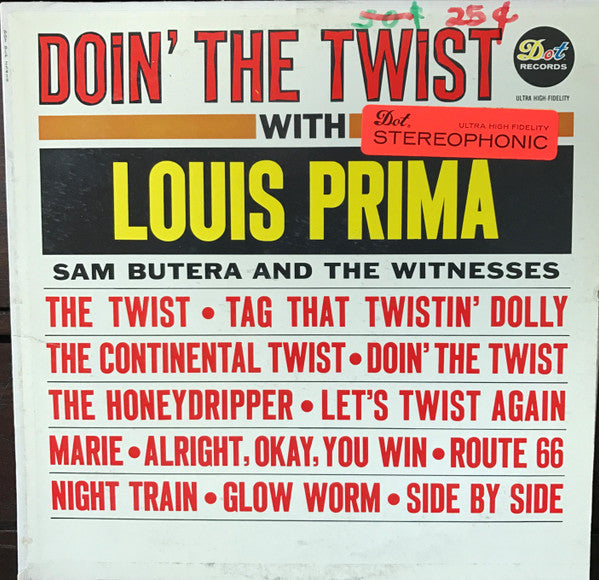 Louis Prima, Sam Butera And The Witnesses - Doin' The Twist With Louis Prima - LP