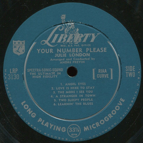Julie London - Your Number Please - LP