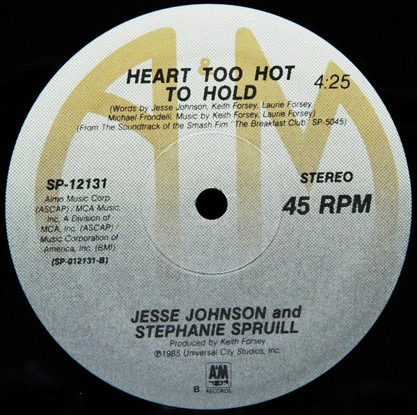 Wang Chung / Jesse Johnson And Stephanie Spruill - Fire In The Twilight / Heart Too Hot To Hold - LP