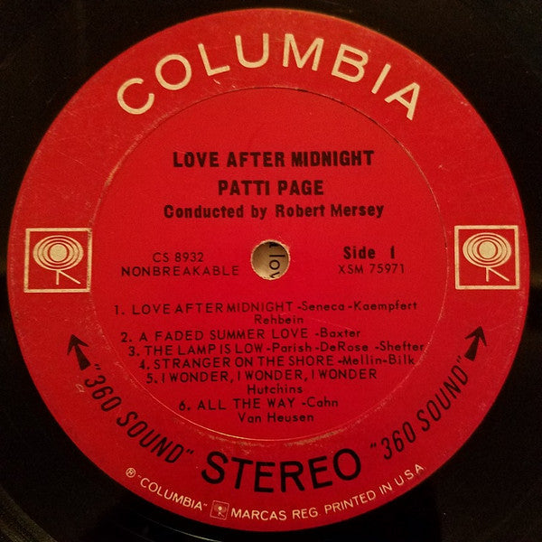 Patti Page - Love After Midnight - LP