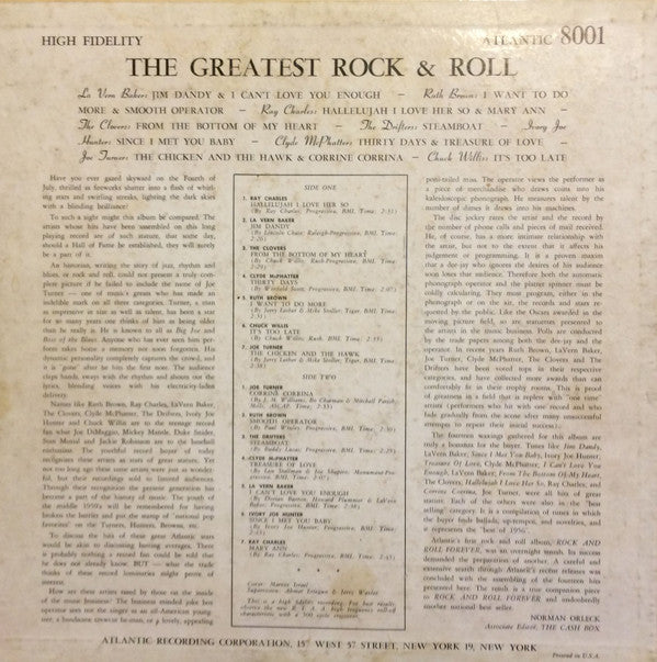 Various - The Greatest Rock & Roll - LP