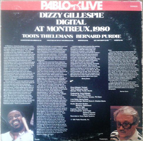 Dizzy Gillespie - Digital At Montreux, 1980 - LP