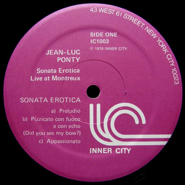 Jean-Luc Ponty - Live At Montreux - LP