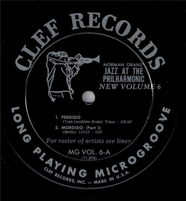 Jazz At The Philharmonic - Norman Granz' Jazz At The Philharmonic New Volume 6 (Formerly Vols. 8, 9, And 10) - LP