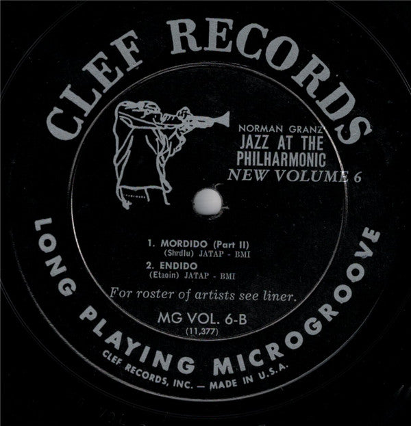 Jazz At The Philharmonic - Norman Granz' Jazz At The Philharmonic New Volume 6 (Formerly Vols. 8, 9, And 10) - LP