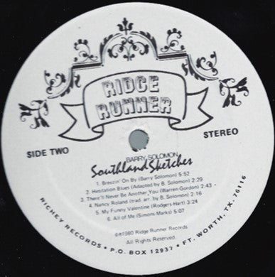 Barry Solomon - Southland Sketches - LP