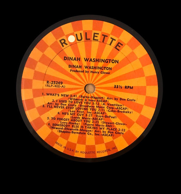 Dinah Washington - Dinah Washington - LP