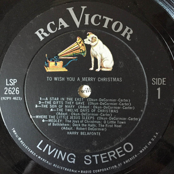 Harry Belafonte - To Wish You A Merry Christmas - LP