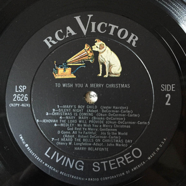 Harry Belafonte - To Wish You A Merry Christmas - LP