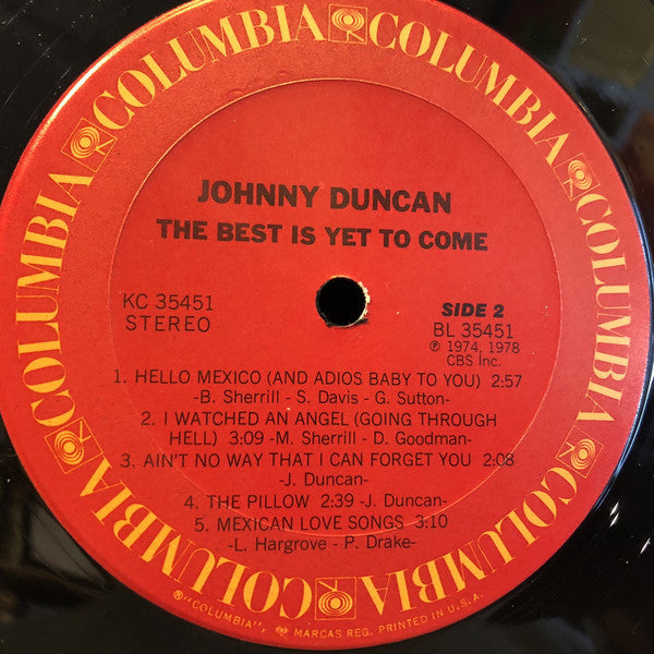 Johnny Duncan  - The Best Is Yet To Come - LP