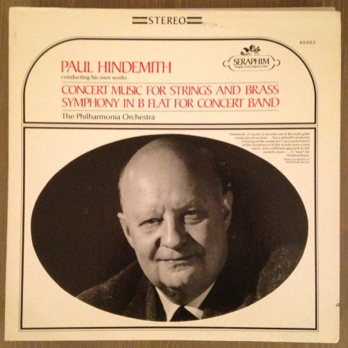 Paul Hindemith - The Philharmonia Orchestra* - Concert Music For Strings And Brass / Symphony In B Flat For Concert Band - LP