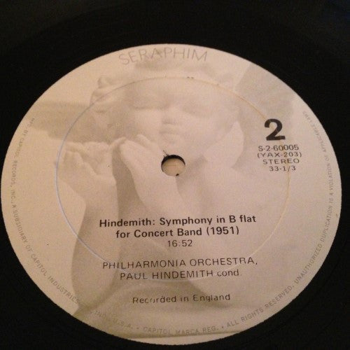 Paul Hindemith - The Philharmonia Orchestra* - Concert Music For Strings And Brass / Symphony In B Flat For Concert Band - LP