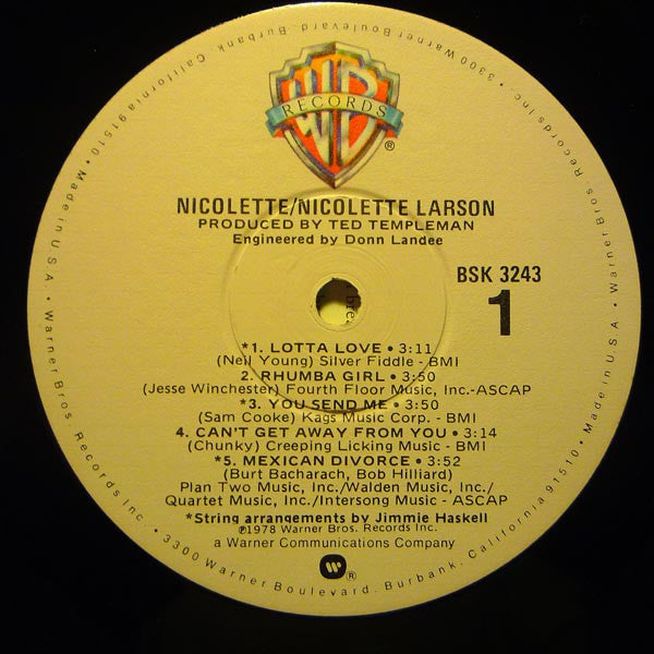 Nicolette Larson - Nicolette - LP