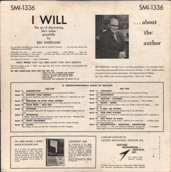 Ben Sweetland - I Will - LP