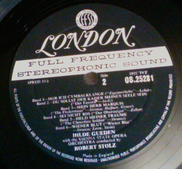 Hilde Gueden*, Vienna State Opera Orchestra*, Vienna Operetta Chorus*, Robert Stolz - Hilde Gueden Sings Operetta Evergreens - LP