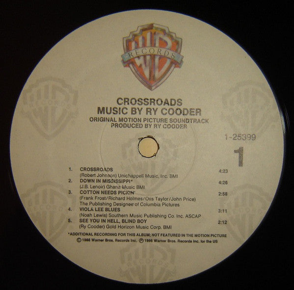 Ry Cooder - Crossroads (Original Motion Picture Soundtrack) - LP